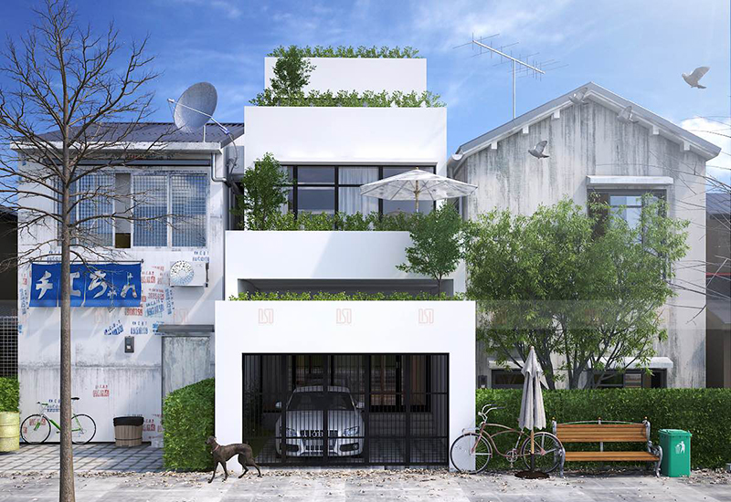 KIẾN TRÚC NHÀ PHỐ 2 TẦNG HẢI PHÒNG