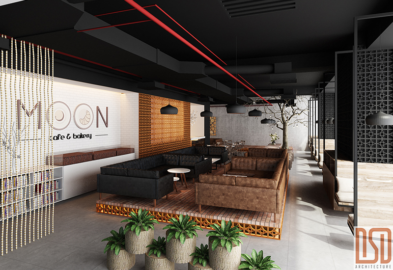 THIẾT KẾ NỘI THẤT MOON COFE 