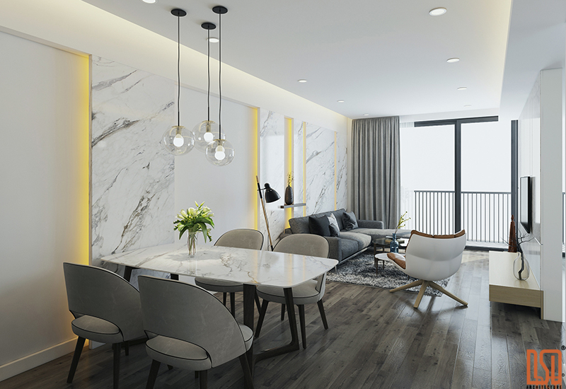 THIẾT KẾ NỘI THẤT CHUNG CƯ HDMONCITY 
