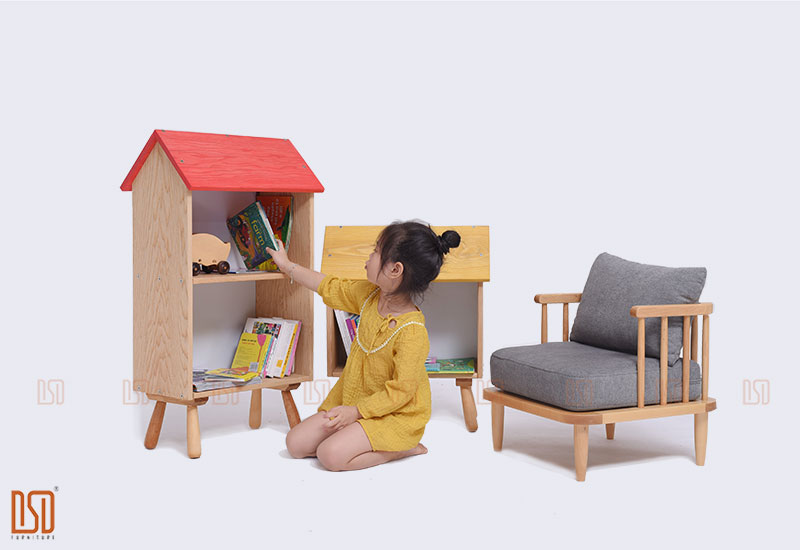 DF3015. KỆ NGÔI NHÀ 2 TẦNG - MÁI NGANG