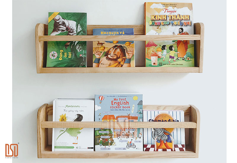 Giá sách treo tường cho bé - Đặt lên tri thức, đặt cả ước mơ 