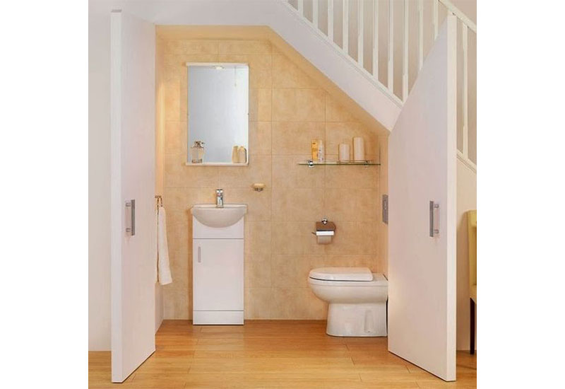 GIẢI PHÁP BỐ TRÍ NHÀ VỆ SINH DƯỚI CẦU THANG TIẾT KIỆM KHÔNG GIAN  