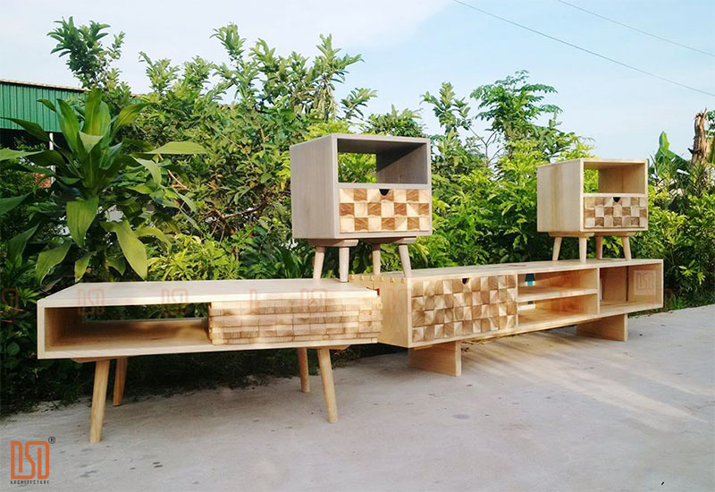 Kệ tivi gỗ sồi 